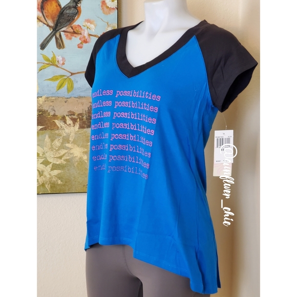 [NEW] Pink Lotus Baseball Style Yoga Tee - Picture 4 of 11